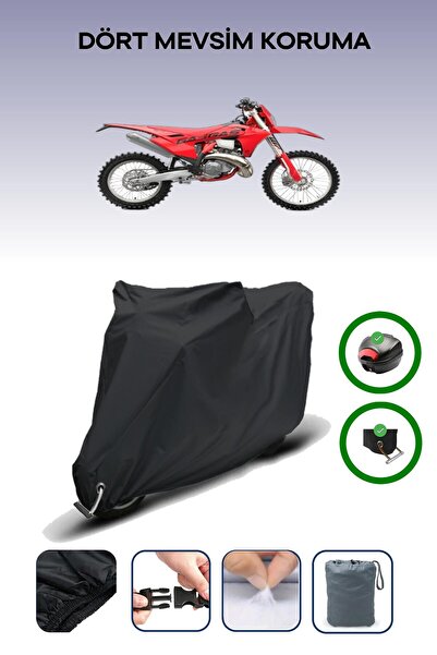 Breen Black Rear Bag and Lock Compatible Gas Gas Ec 300 Compatible Motor Tarpaulin