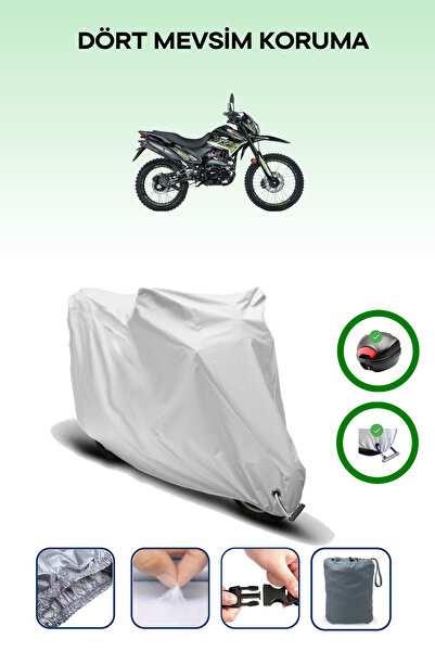 Breen Gray Rear Bag and Lock Compatible Rks Xvr250 Compatible Motorcycle Tarp...