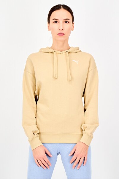 Puma Women Sportswear Fit Long Sleeve Outdoor Hoodie, Tan