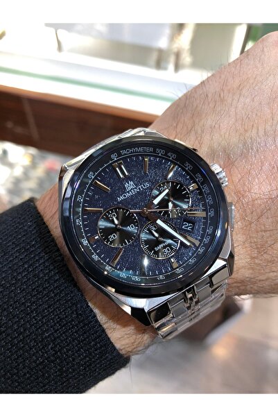 Momentus Steel Sapphire Glass Chronometer Calendar Butterfly Clip Waterproof ...