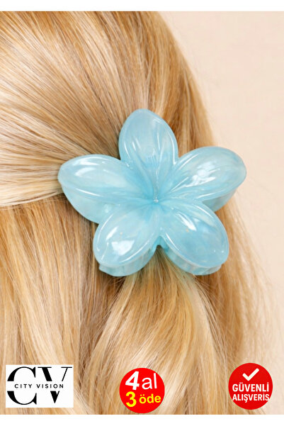 cityvision Yeşil Lotus Mandal Saç Tokası 1 adet - 8 cm - Kına Hediyelik Nişan...