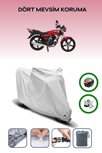 Breen Gray Rear Bag and Lock Compatible Mondial 100 Mg Prince Compatible Moto...