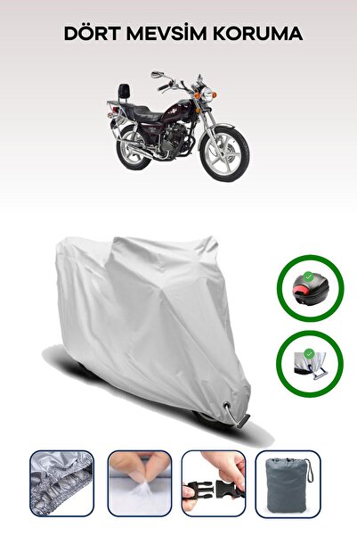 Breen Gray Rear Bag and Lock Compatible Kanuni Seyhan 150 Compatible Motorcyc...