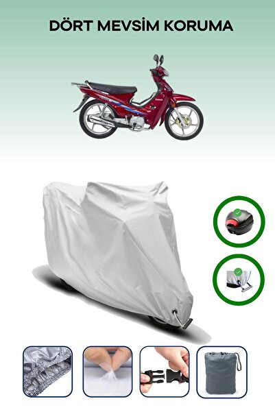 Breen Gray Rear Bag and Lock Compatible Kanuni Cup 100 Compatible Motorcycle ...