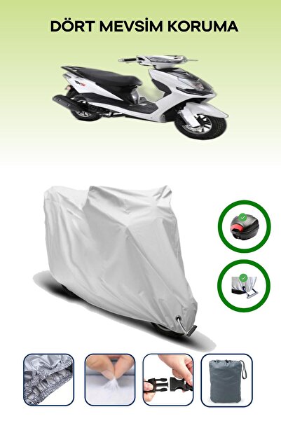 Breen Gray Rear Bag and Lock Compatible Rks Pesaro 125 Compatible Motorcycle ...