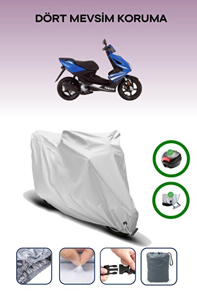 Breen Gray Rear Bag and Lock Compatible Yamaha Aerox 100 Compatible Motorcycl...