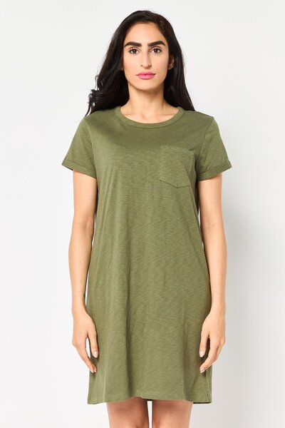 GAP Women Plain Mini Dress, Green