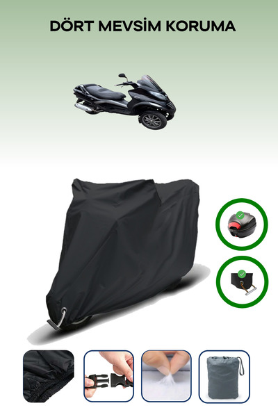 Breen Black Rear Bag and Lock Compatible Bumoto/Jinling Gallardo F1 Efi Maxi Compatible Engine Cover