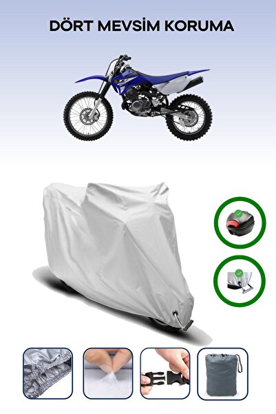 Breen حقيبة خلفية رمادية اللون ومتوافقة مع قماش المحرك المتوافق مع ياماها TTR 125 L