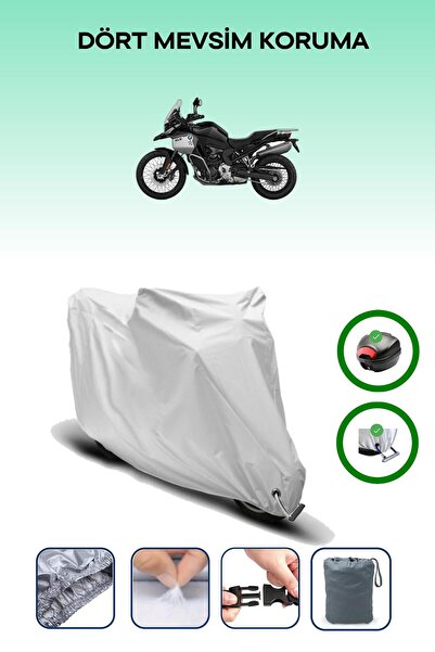 Breen Gray Tail Bag and Lock Compatible Bmw F 900 Gs Adventure Compatible Motorcycle Tarpaulin