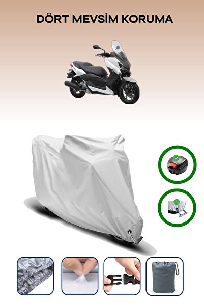 Breen حقيبة خلفية رمادية اللون ومتوافقة مع غطاء المحرك المتوافق مع Yamaha YP 250 R x max