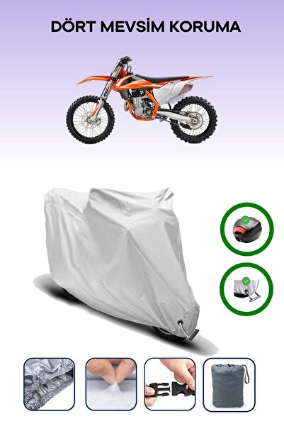 Breen حقيبة خلفية رمادية اللون ومتوافقة مع قماش المحرك المتوافق مع KTM 450 SXF