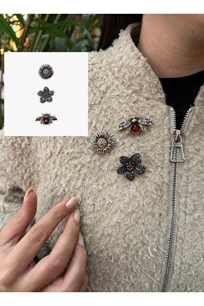 Charmist Kadın Zr 3 lü set broş