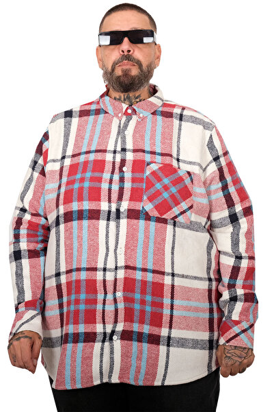 ModeXL Mode XL Large Size Men's Lumberjack Shirt 25394 Red