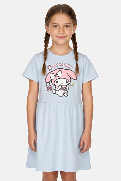 SANRIO Kids Girl Printed My Melody Dress, Light Blue