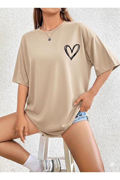BW Bravely Wear Γυναικείο μπλουζάκι με στάμπα MINIMAL HEART
