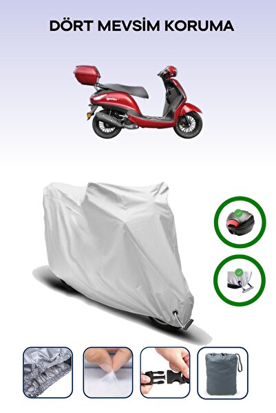 Breen حقيبة خلفية رمادية اللون ومتوافقة مع قماش المحرك المتوافق مع يوكي إنزو 50