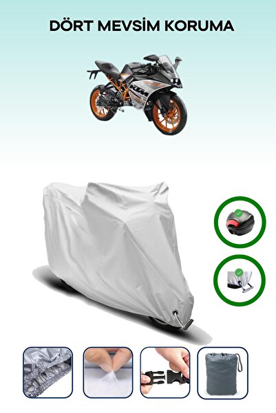 Breen Gray Rear Bag and Lock Compatible Ktm 250 Rc Abs Compatible Motor Tarpaulin