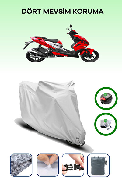 Breen Gray Rear Bag and Lock Compatible Yuki Imola 125 Compatible Motorcycle ...
