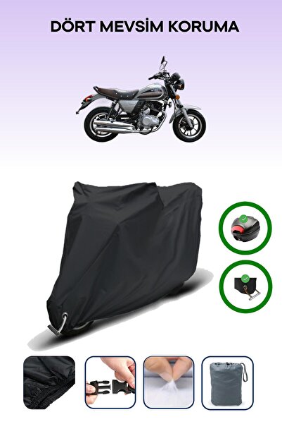 Breen Black Rear Bag and Lock Compatible Yuki Scram 170 Compatible Motorcycle...