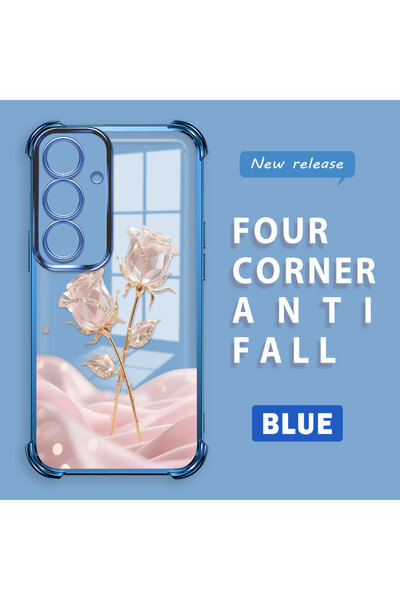 ucuc حافظة حماية من السيليكون الشفاف باللون الوردي الرومانسي المتوافقة مع هات...