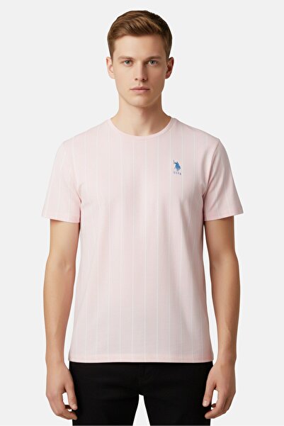 U.S. Polo Assn. Men Crew Neck Short Sleeve Stripe T-Shirt, Multicolor