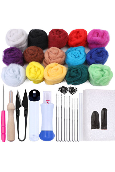 Choice4 مجموعة أدوات التلبيد الصوفية MIUSIE متعددة الألوان، 16 أداة تلبيد، 10...