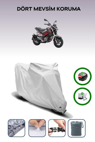 Breen Gray Rear Bag and Lock Compatible Benelli Tnt 125 Compatible Motorcycle...