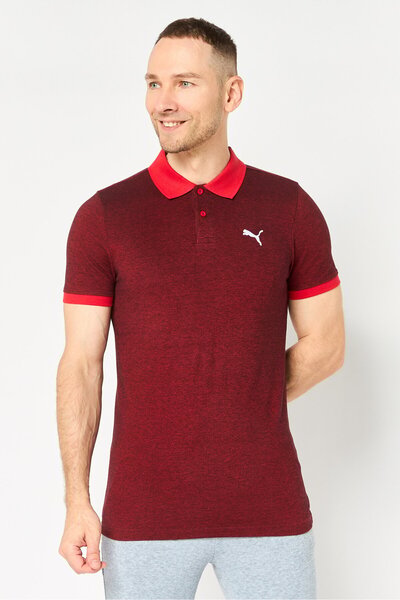 Puma Men Slim Fit Short Sleeve Outdoor Polo Shirt, Red