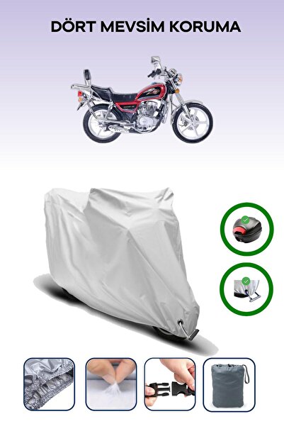 Breen Gray Rear Bag and Lock Compatible Falcon Comfort 150 Compatible Motorcy...