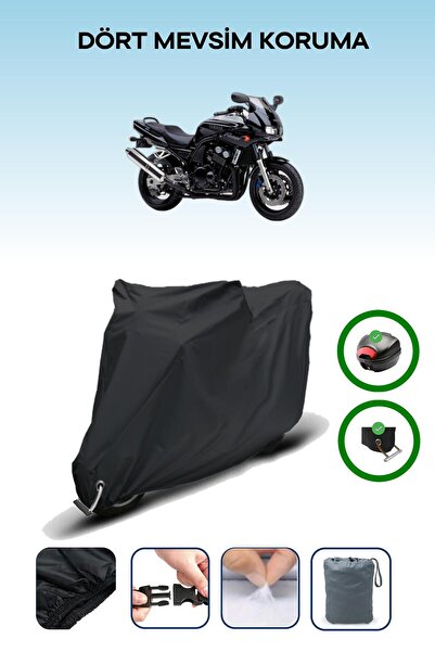 Breen حقيبة خلفية سوداء وقماش متوافق مع دراجة ياماها FZS600