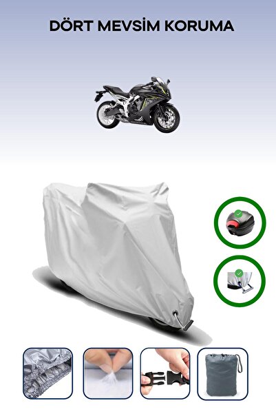 Breen حقيبة خلفية رمادية اللون ومتوافقة مع غطاء المحرك المتوافق مع هوندا CBR 650 FA