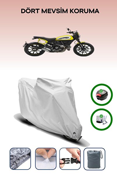Breen Gray Rear Bag and Lock Compatible Ducati Scrambler Flat Track Pro Compa...