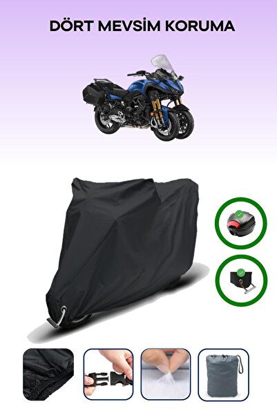 Breen Black Rear Bag and Lock Compatible Yamaha Niken Gt Compatible Motorcycl...