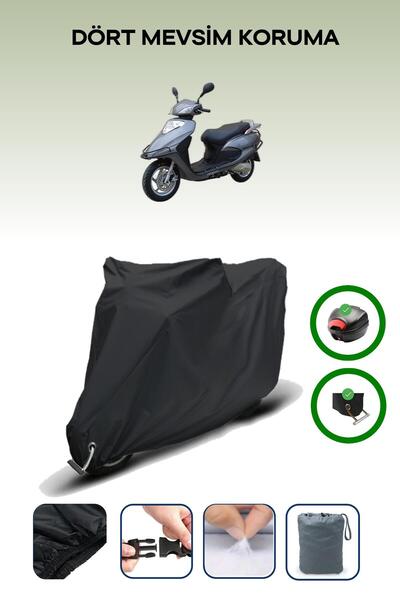 Breen حقيبة خلفية سوداء وقماش محرك متوافق مع أباتشي نوفا 125