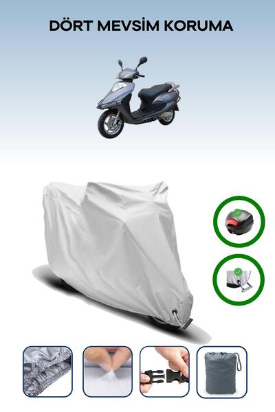 Breen حقيبة خلفية رمادية اللون ومتوافقة مع قماش المحرك المتوافق مع Apachi Nova 125