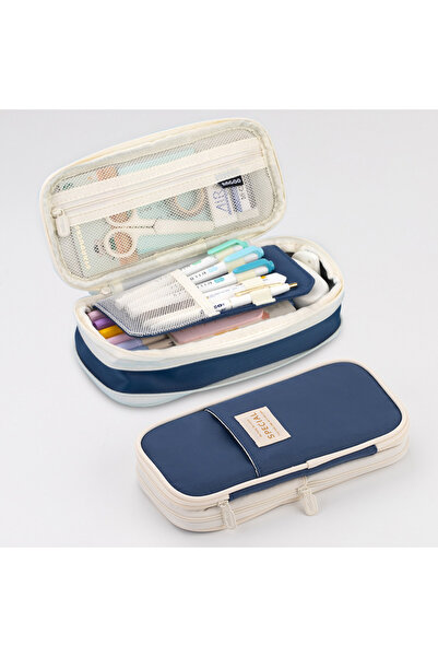 Choice 573 Dark blue Kawaii Pencil Cases Large Capacity Pencil Bag Pouch Hold...