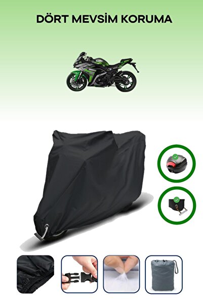 Breen Black Rear Bag and Lock Compatible Falcon Fr-250 Compatible Motor Tarpaulin