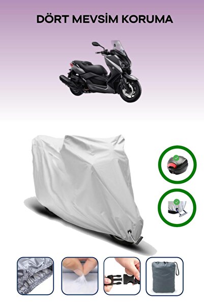Breen Gray Rear Bag and Lock Compatible Yamaha X-Max 400 Abs Compatible Motor...