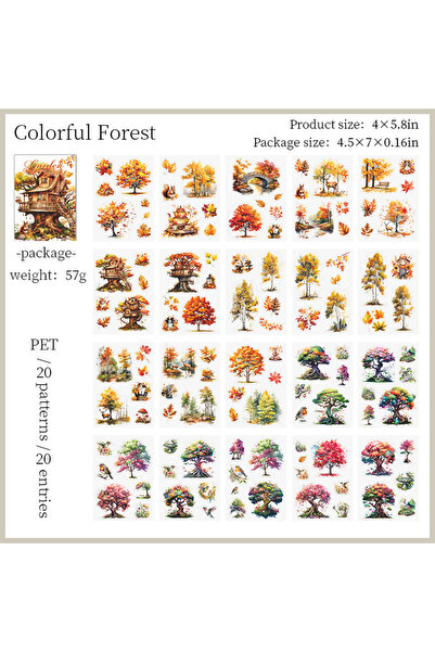 Choice5 1 JIANQI 20Sheets PET Die cut Stickers book Vintage Log cabin Decorat...