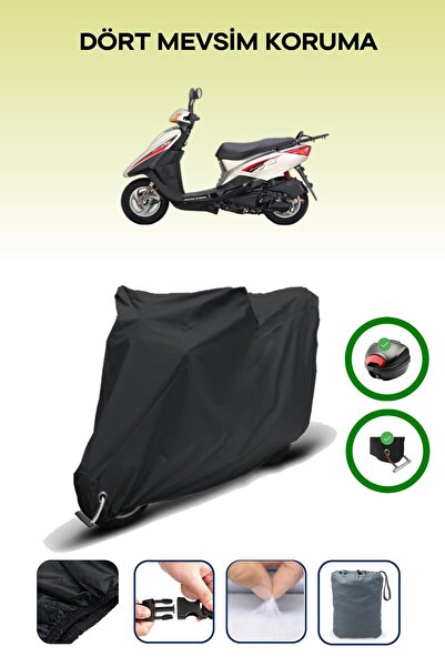 Breen حقيبة خلفية سوداء وقماش محرك متوافق مع ياماها سيجنوس آر إس