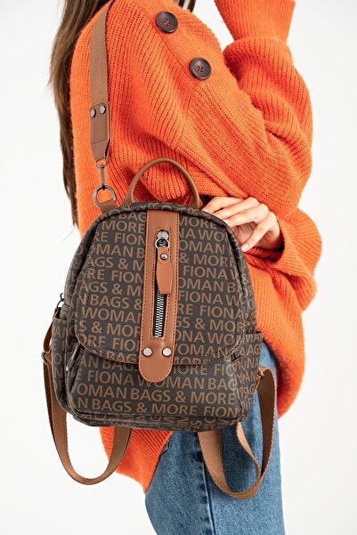 Çanta Trend Women's Brown Backpack and Shoulder Bag Easy to Carry and Very Useful