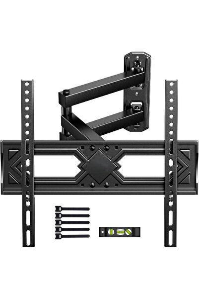 H Full Motion TV Wall Mount for 26-60 Inch Flat Curved TVs, Heavy Duty Single Articulating Arms