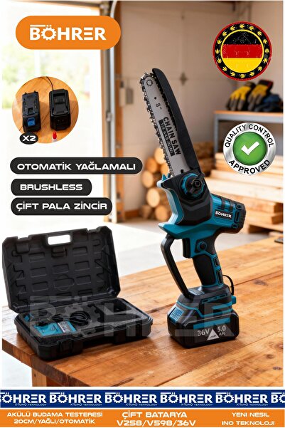 BÖHRER ALMAN DESİGNE BA011152 KÖMÜRSÜZ YENİ TASARIM ÇİFT AKÜLÜ 15CM 6 İNÇ - O...