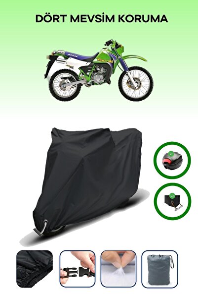 Breen Black Rear Bag and Lock Compatible Kawasaki Kmx 125 Compatible Motorbik...
