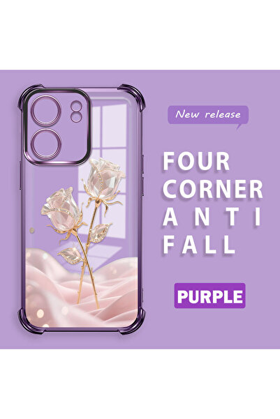 ucuc حافظة حماية من السيليكون الشفاف باللون الوردي الرومانسي المتوافق مع هاتف...