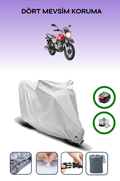 Breen Gray Rear Bag and Lock Compatible Bajaj Boxer Compatible Motorcycle Tar...