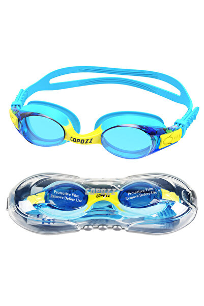 Choice نظارات سباحة زرقاء مقاومة للماء والضباب من كوبوز، مزودة بعدسات ملونة ا...