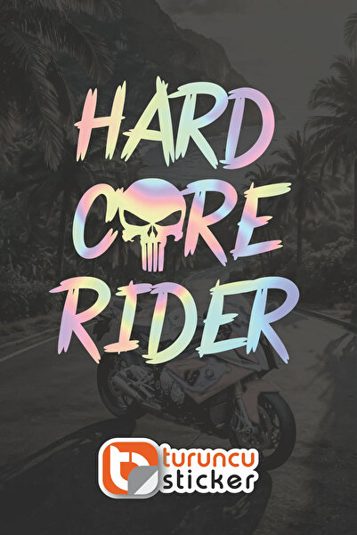 Turuncu Sticker ملصق هارد كور رايدر بانشر مقاس 13.5 × 15 سم - سيارة - دراجة ن...