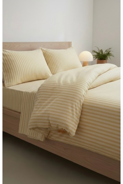 Marlenka Home Tex Cotton Striped Satin Double Bedding Set